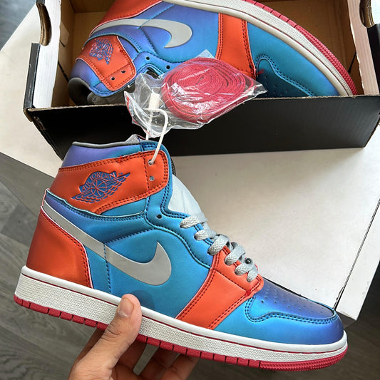 Nike air jordan 1s high starfish blue marvel spiderman