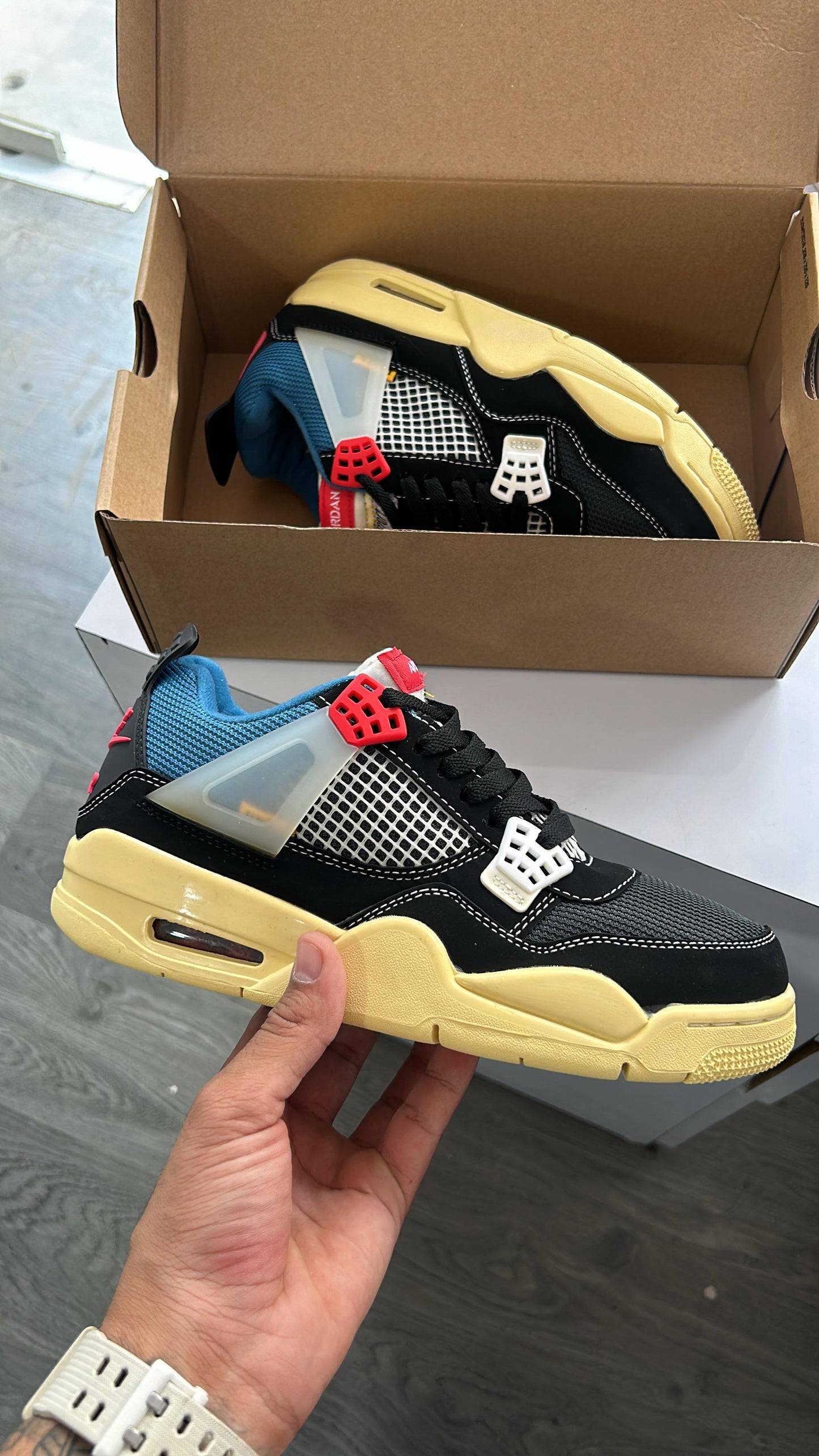 Nike air jordan 4 x union black