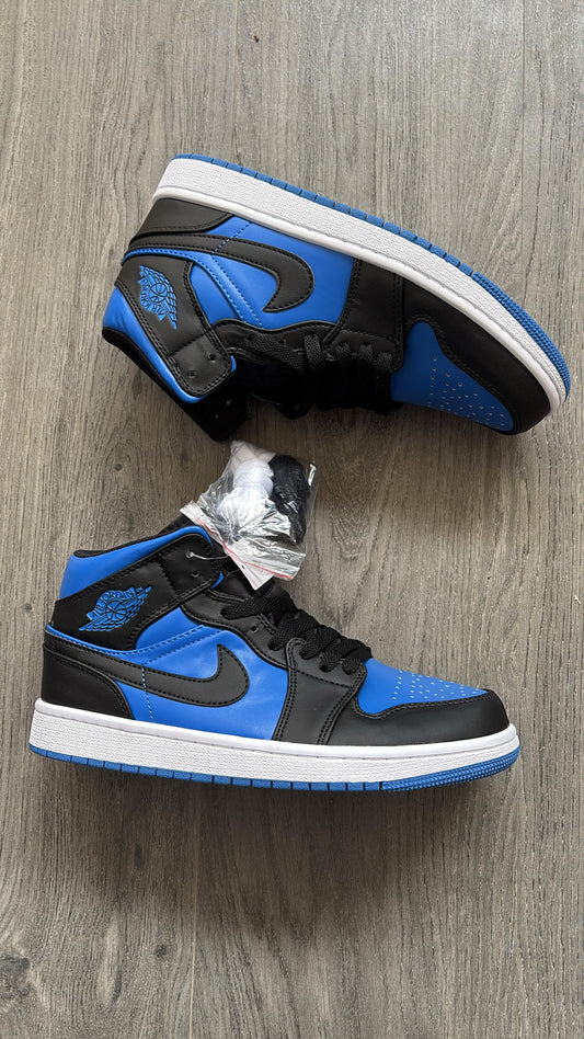Nike air jordan 1 mid black royal blue