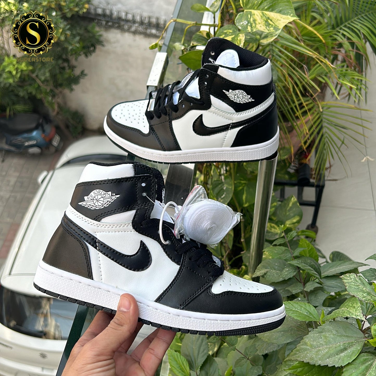 Nike air jodan retro 1 og black white panda