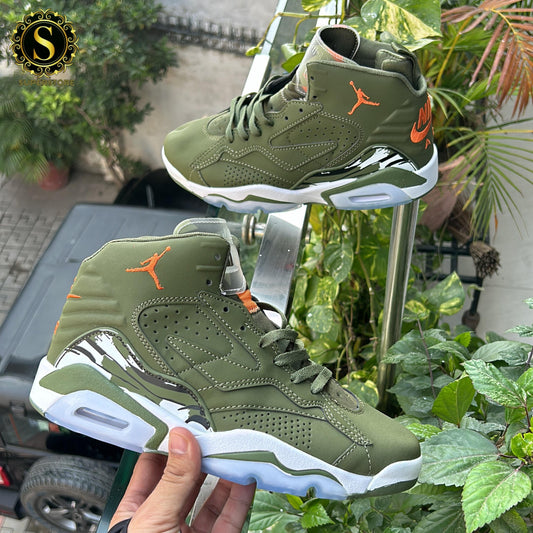 Nike air jordan retro 6 jump man green