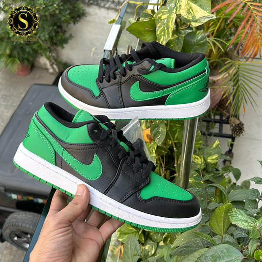 Nike air jordan 1 cut low lucky green black