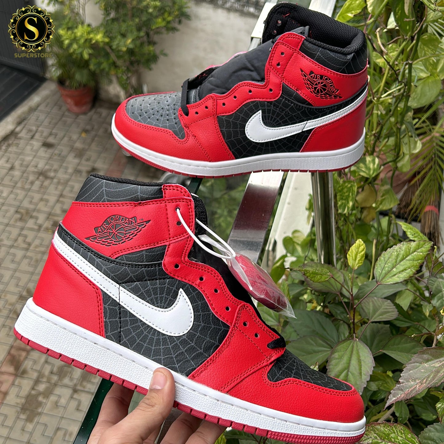 Nike air jordan 1s high spiderman