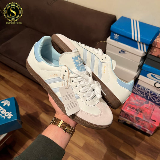 Adidas samba white blue