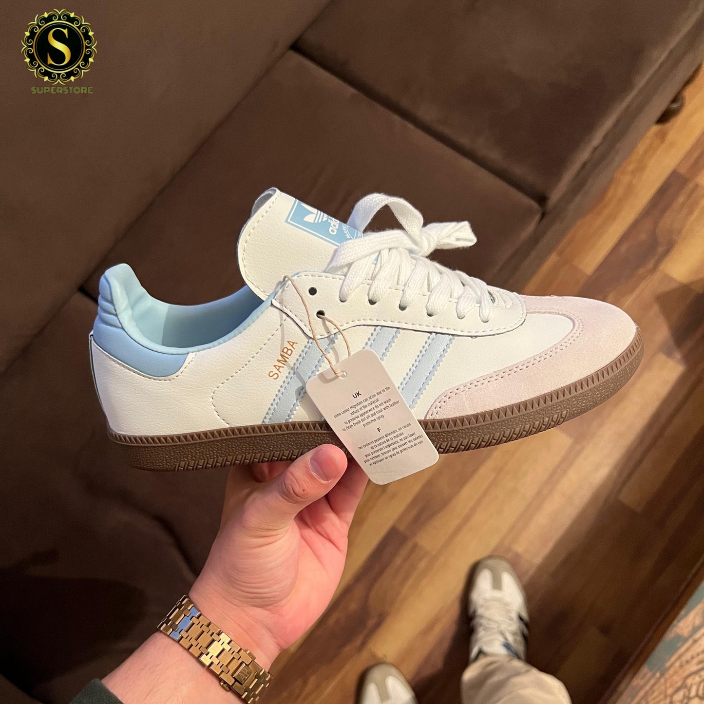 Adidas samba white blue