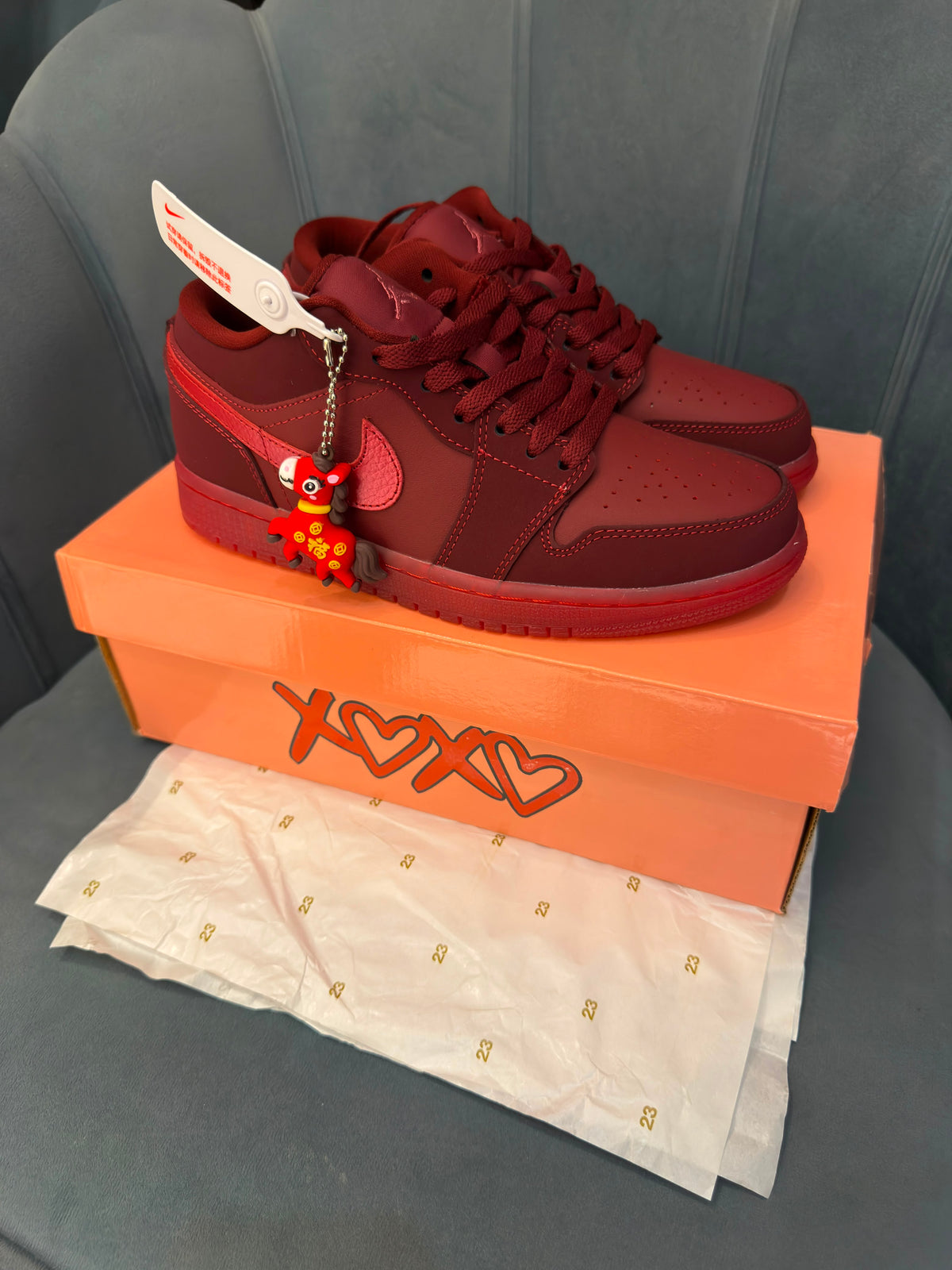 Nike air jordans low valentines year of the horse
