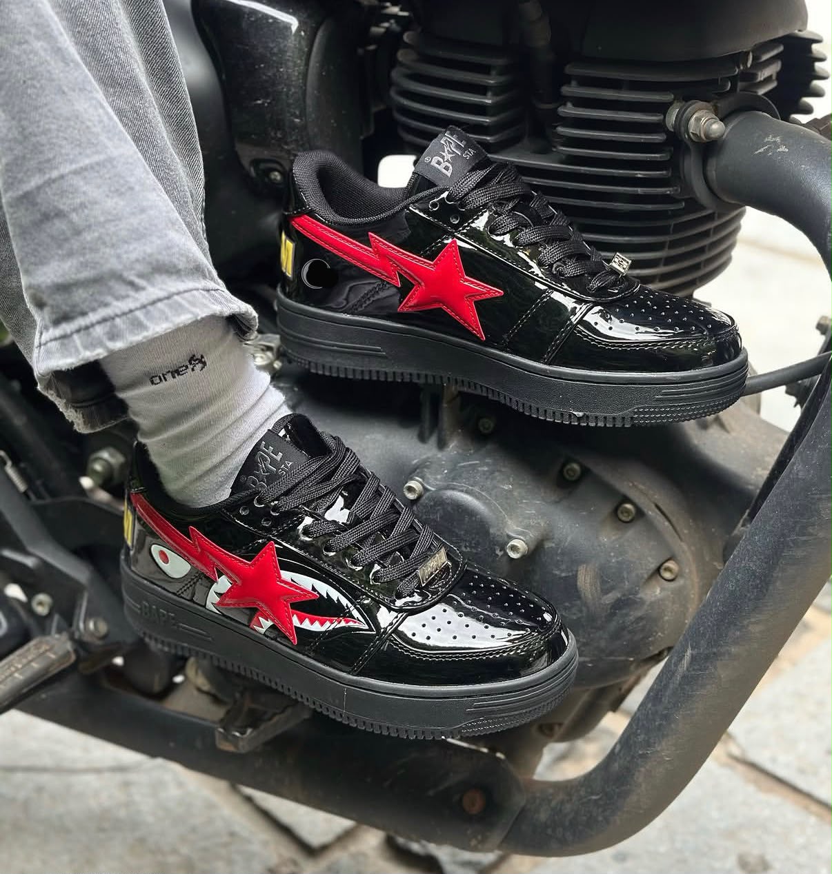 A Bathing ape bape sta os black red