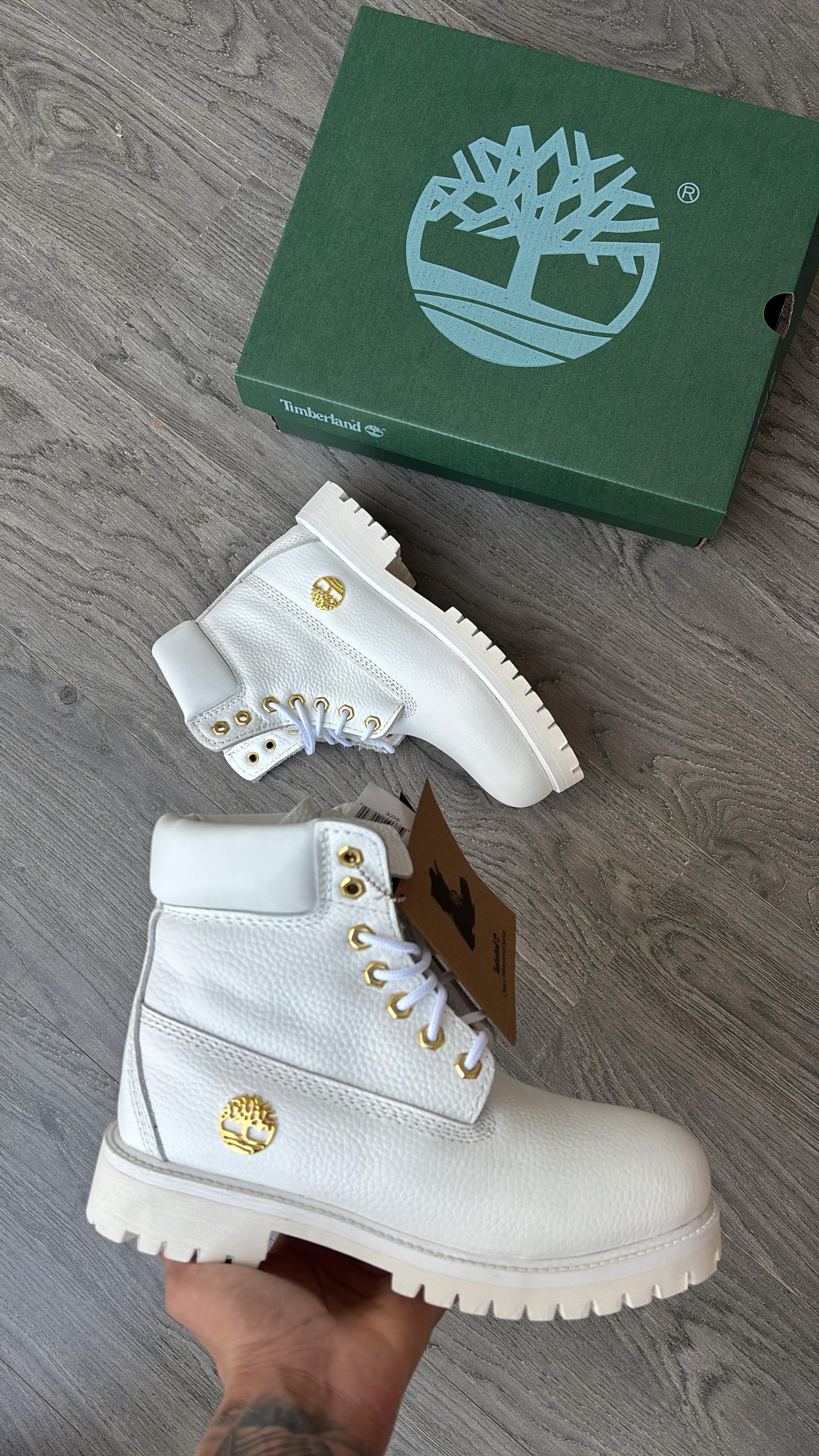 Timberland boots all white