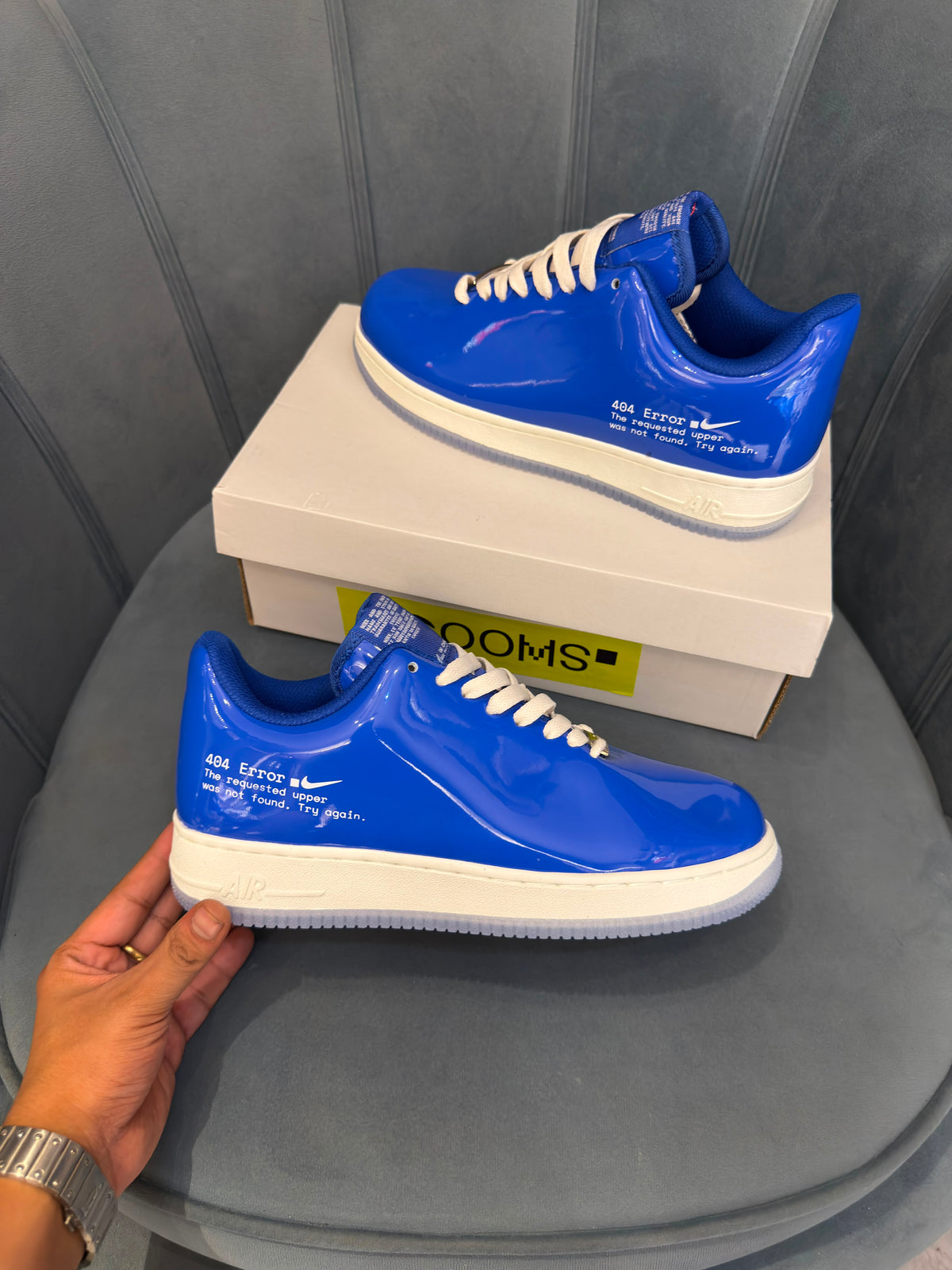Nike airforce one 404 swoosh error blue