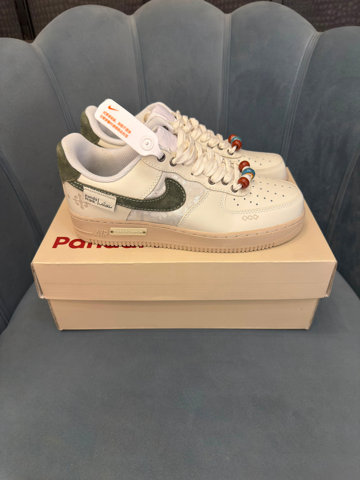 Nike airforce one panda prank green white