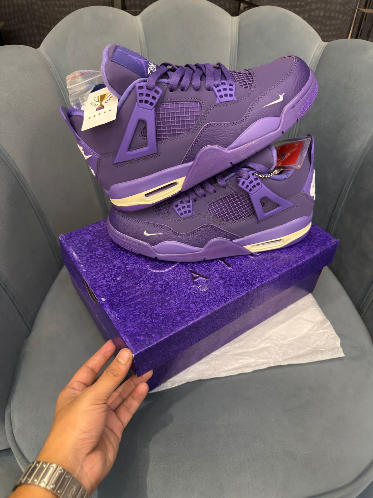 Nike air jordans retro 4 nigel sylvester purple