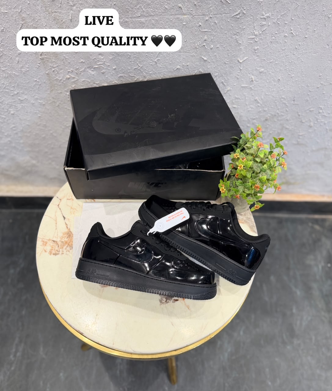Nike airforce 1 patent triple black