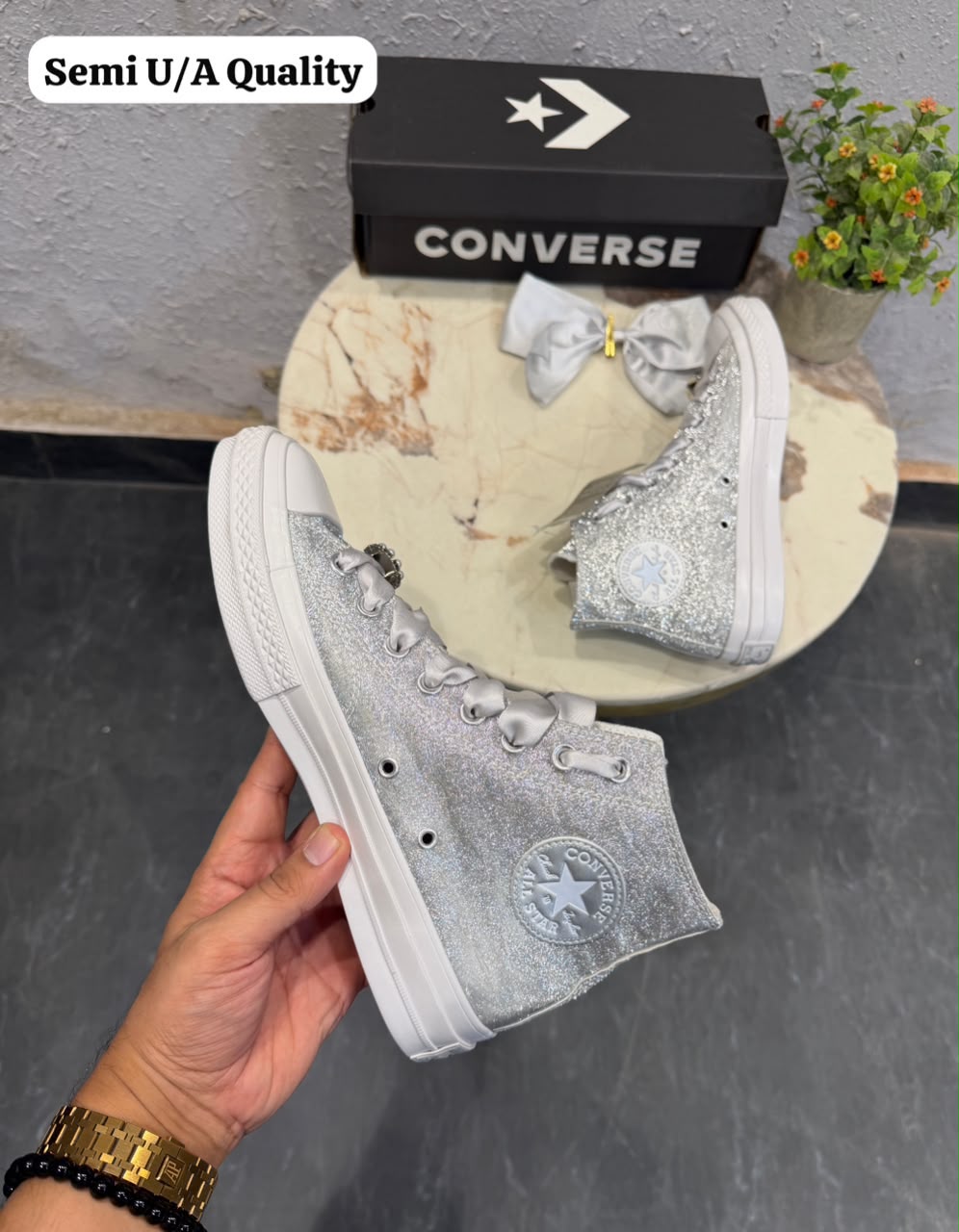 Converse chuck 70 mid metallic silver