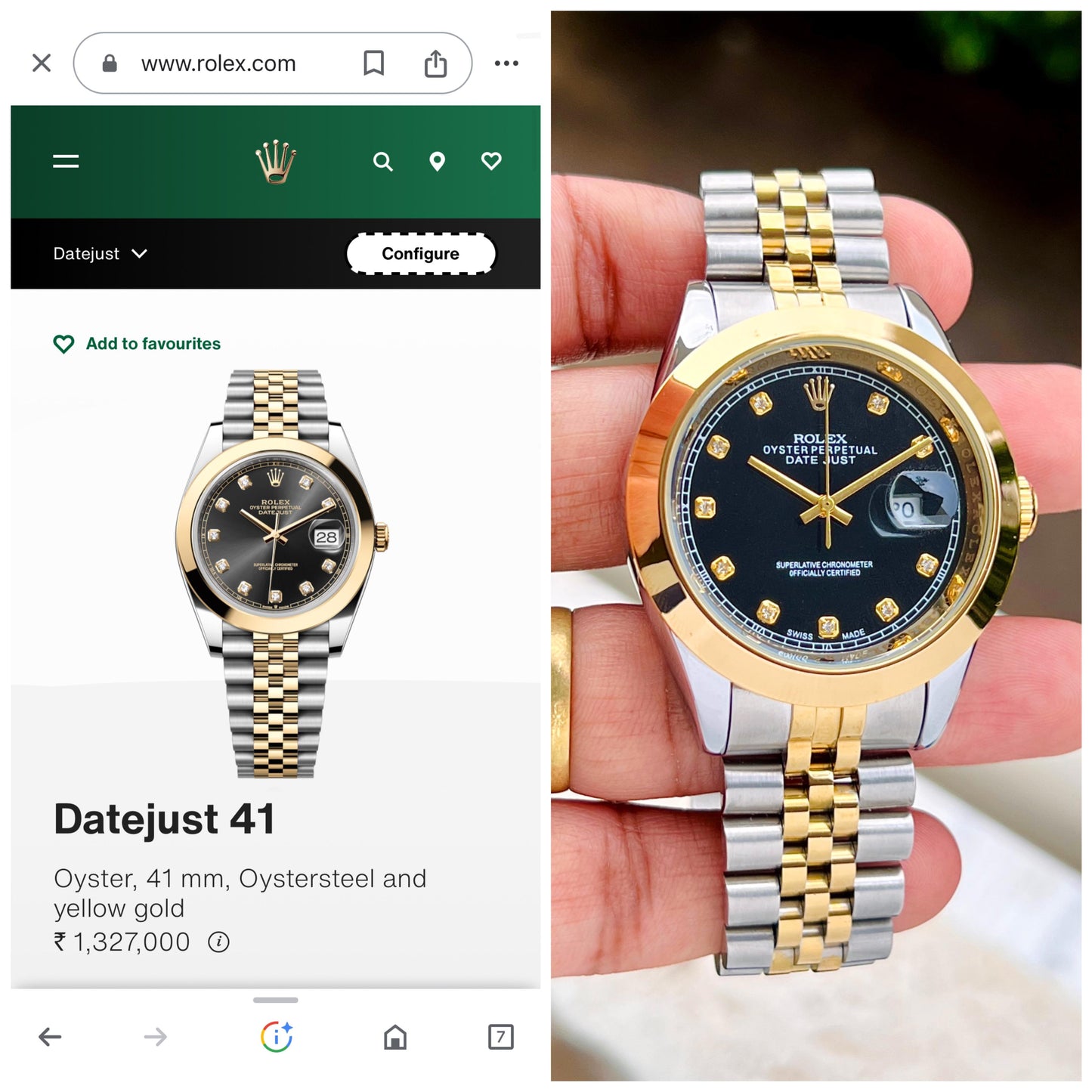 Rolex datejust 41mm