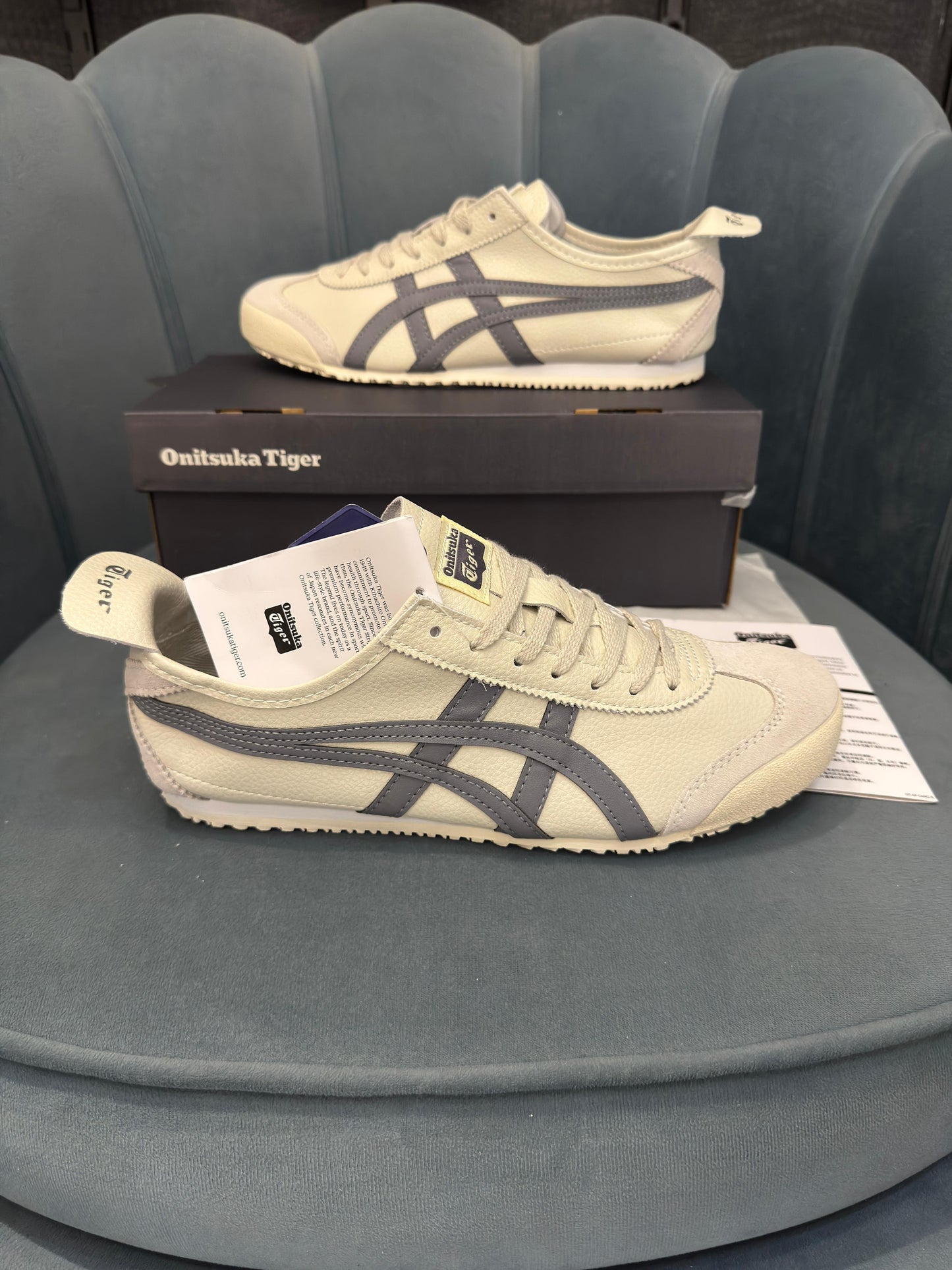 Onitsuka tiger leather mexico 66 grey