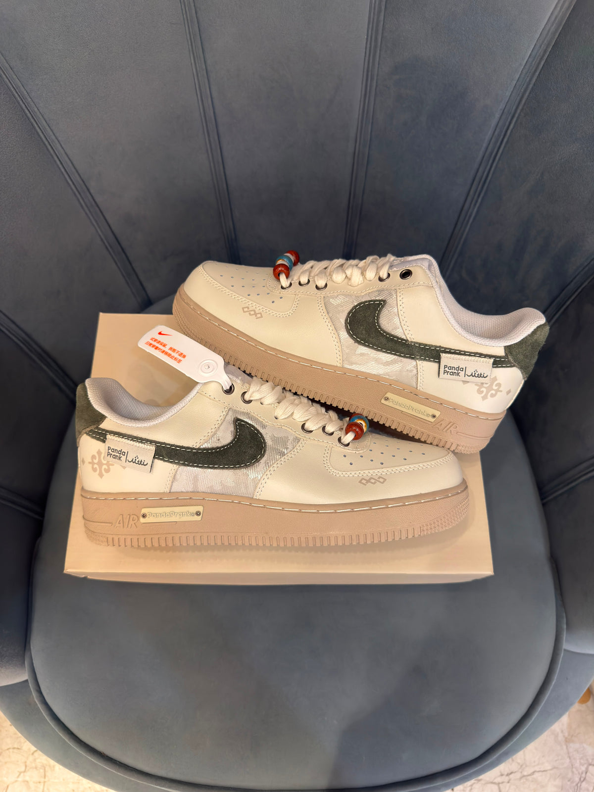 Nike airforce one panda prank green white