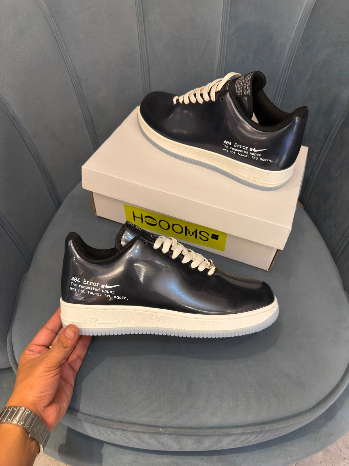 Nike airforce one 404 swoosh error black
