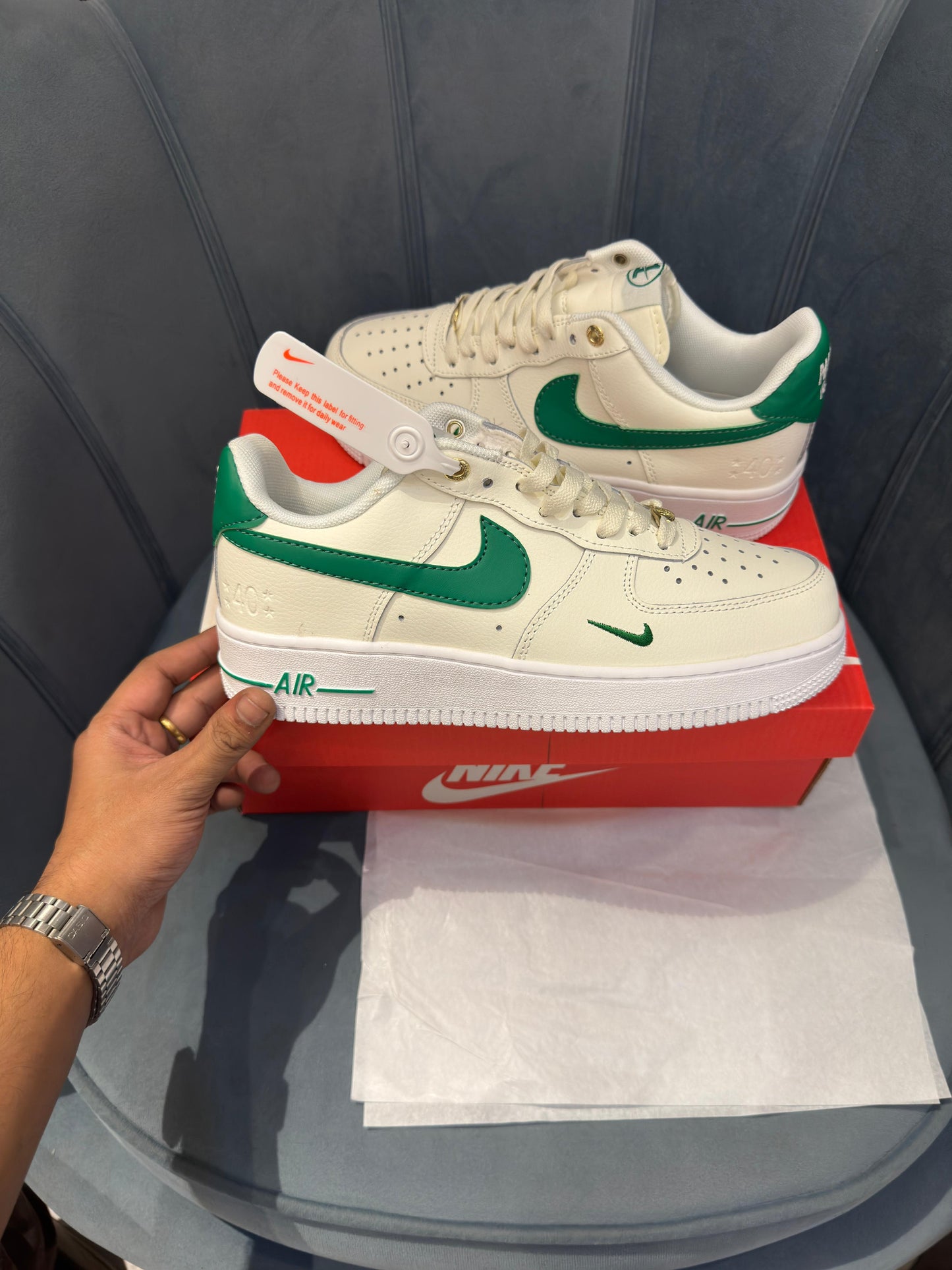 Nike airforce 1 low 07 LV8 40th anniversary sail malachite