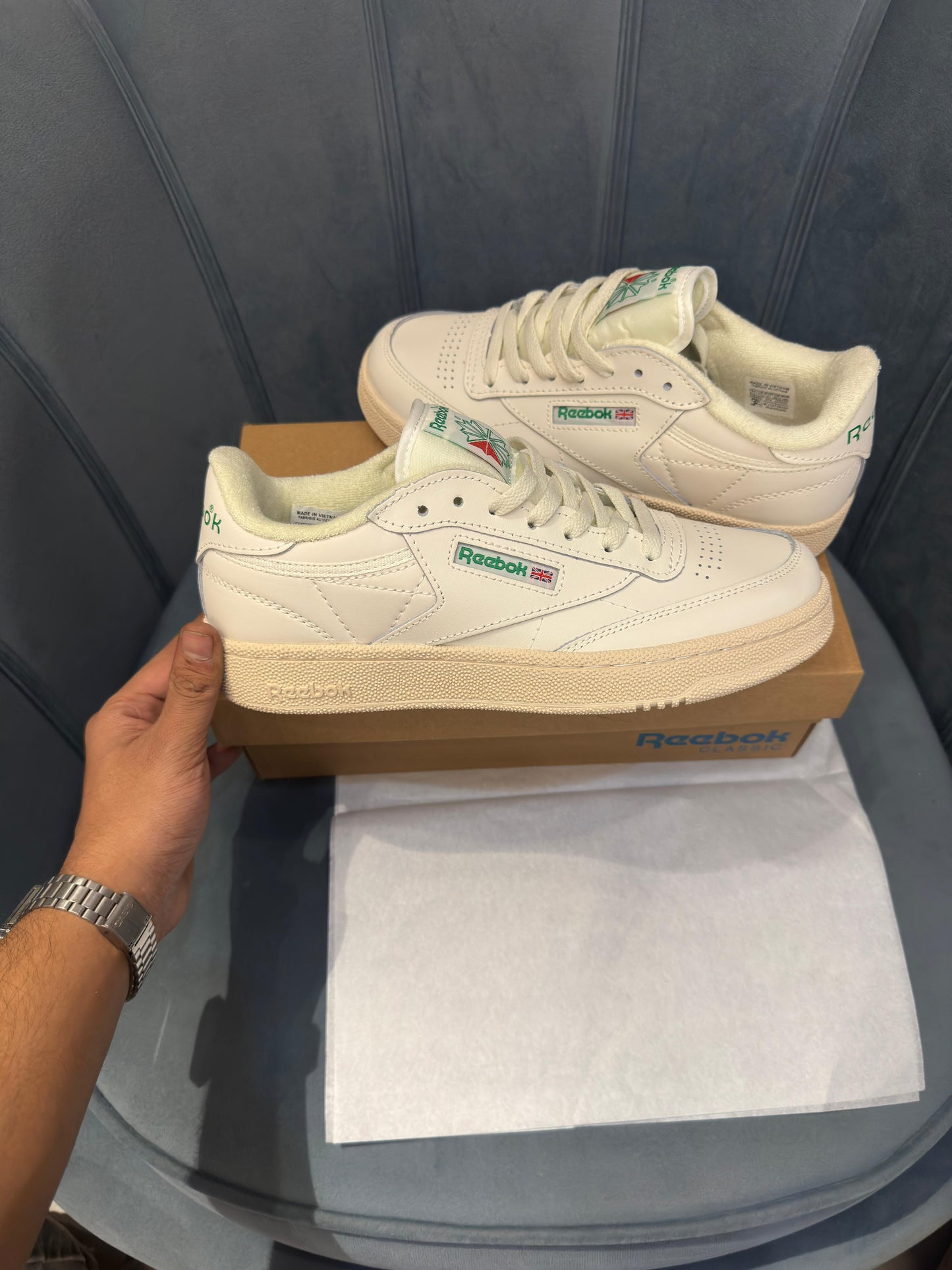 Reebok classic chalk paperwhite