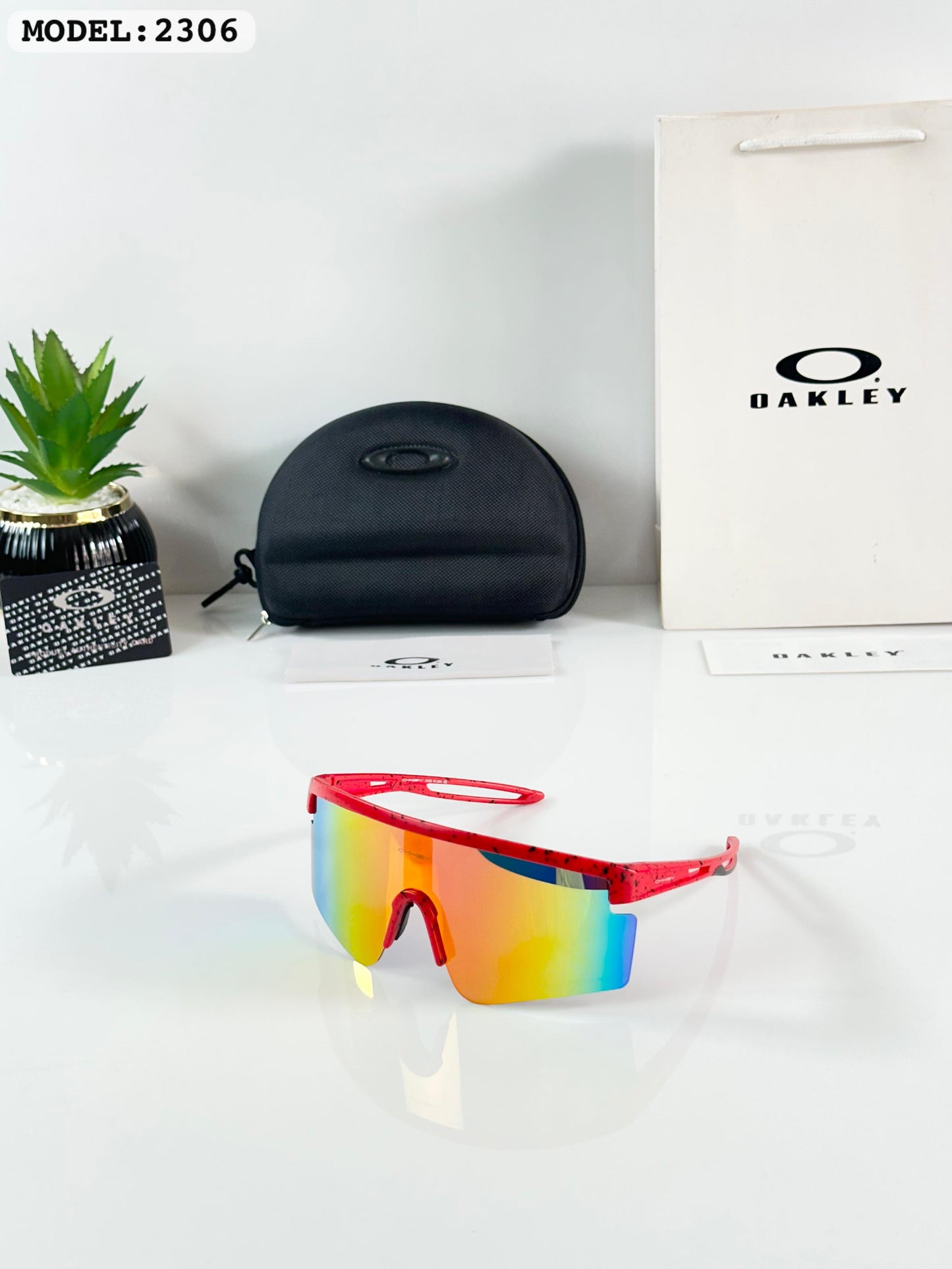 Oakley red orange mercury