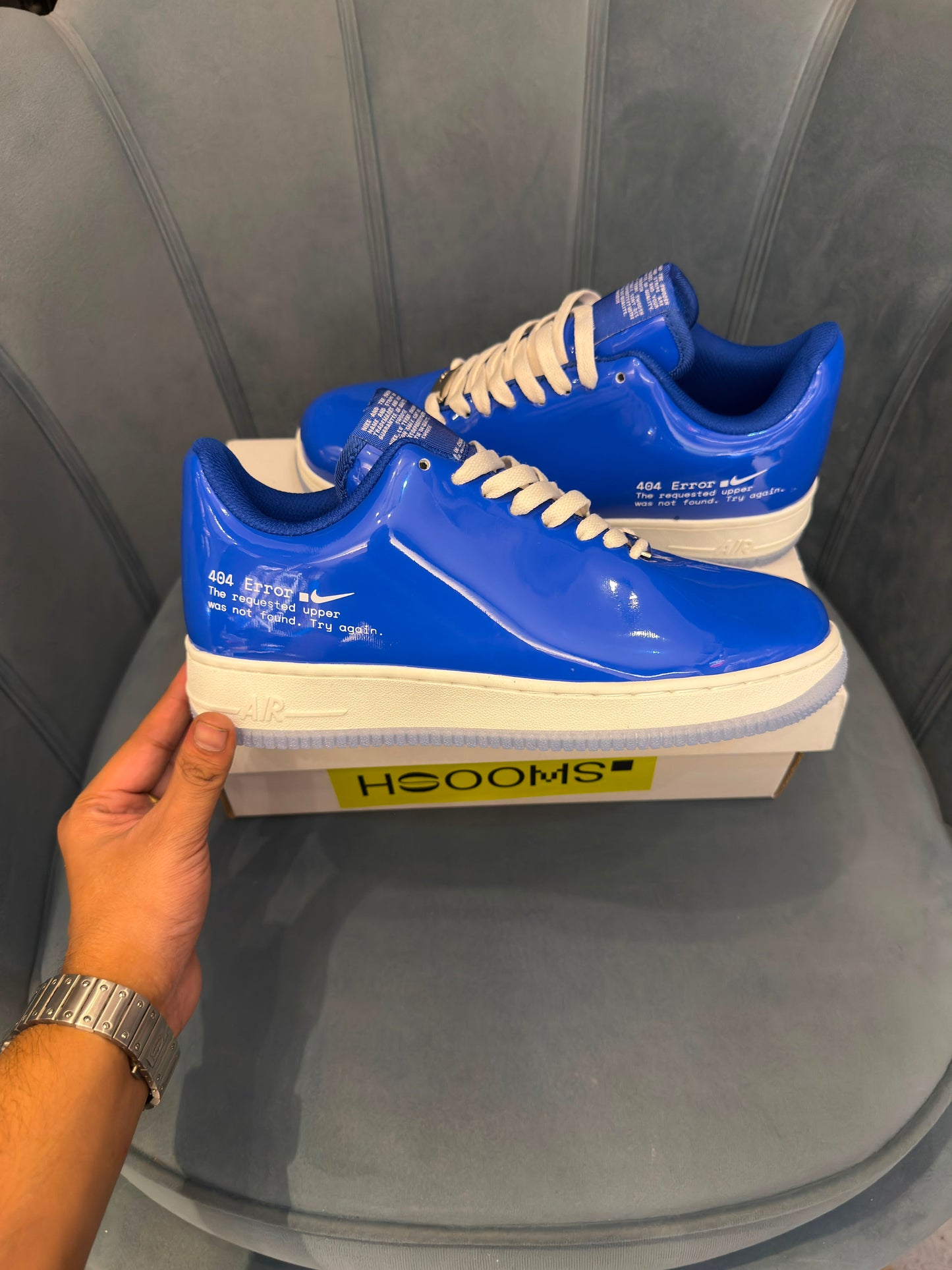Nike airforce one 404 swoosh error blue