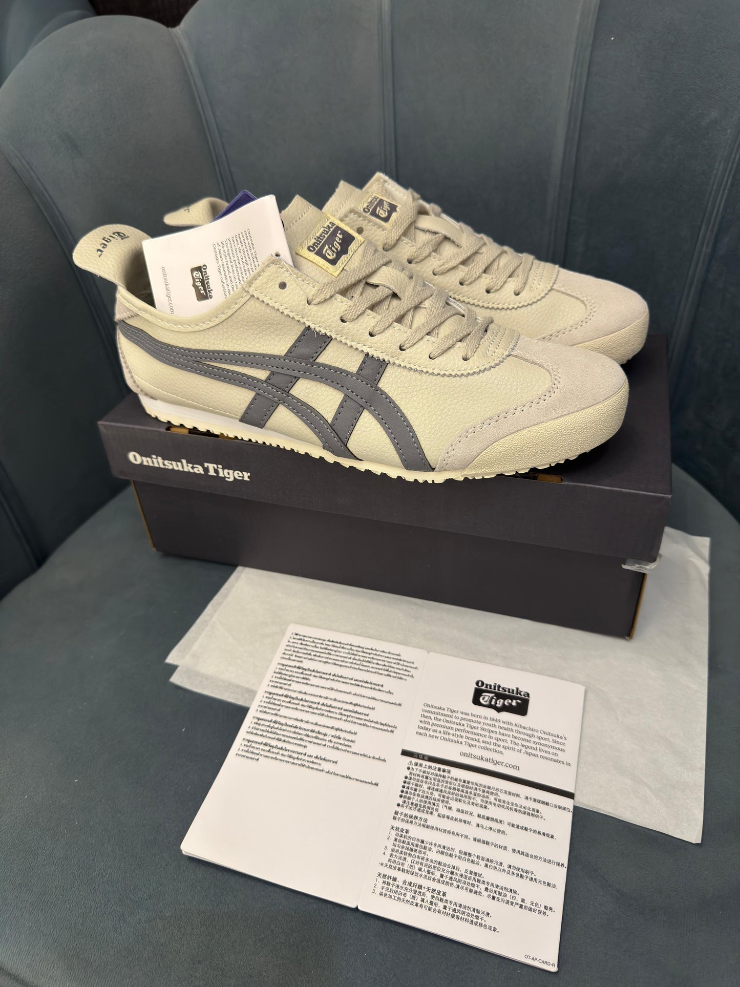 Onitsuka tiger leather mexico 66 grey