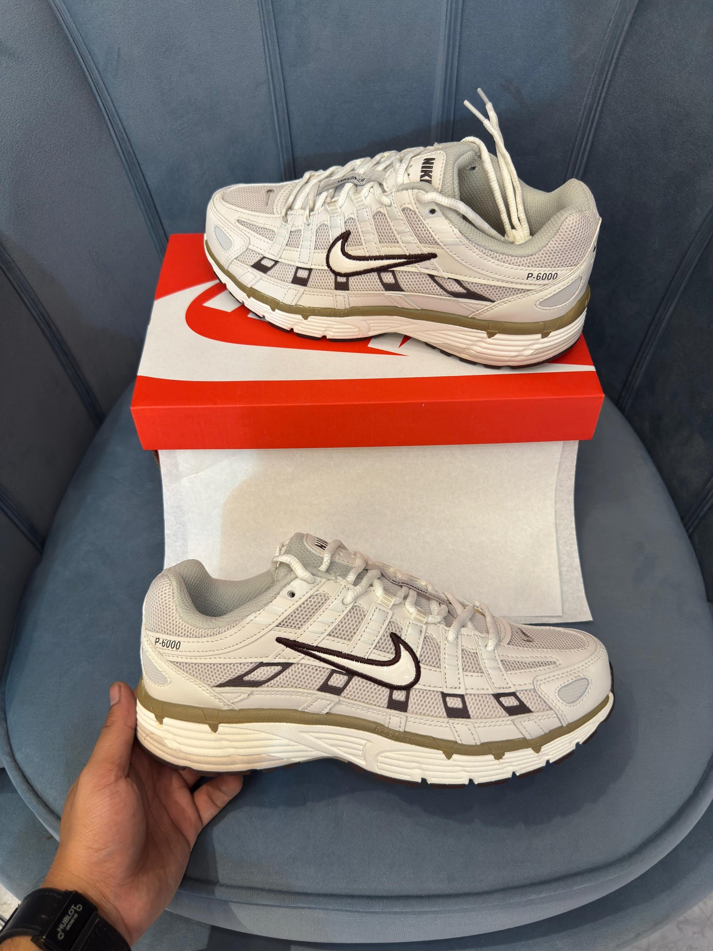 Nike P-6000 trainer light bone