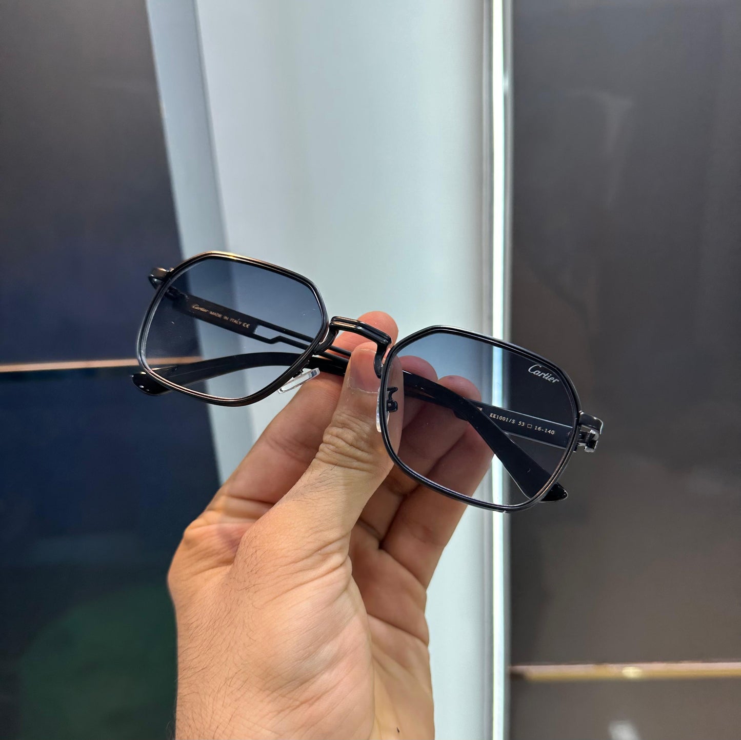 Cartier gun metal blue