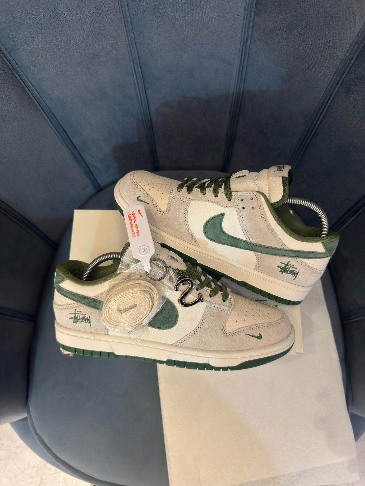Nike sb dunk stussy green s