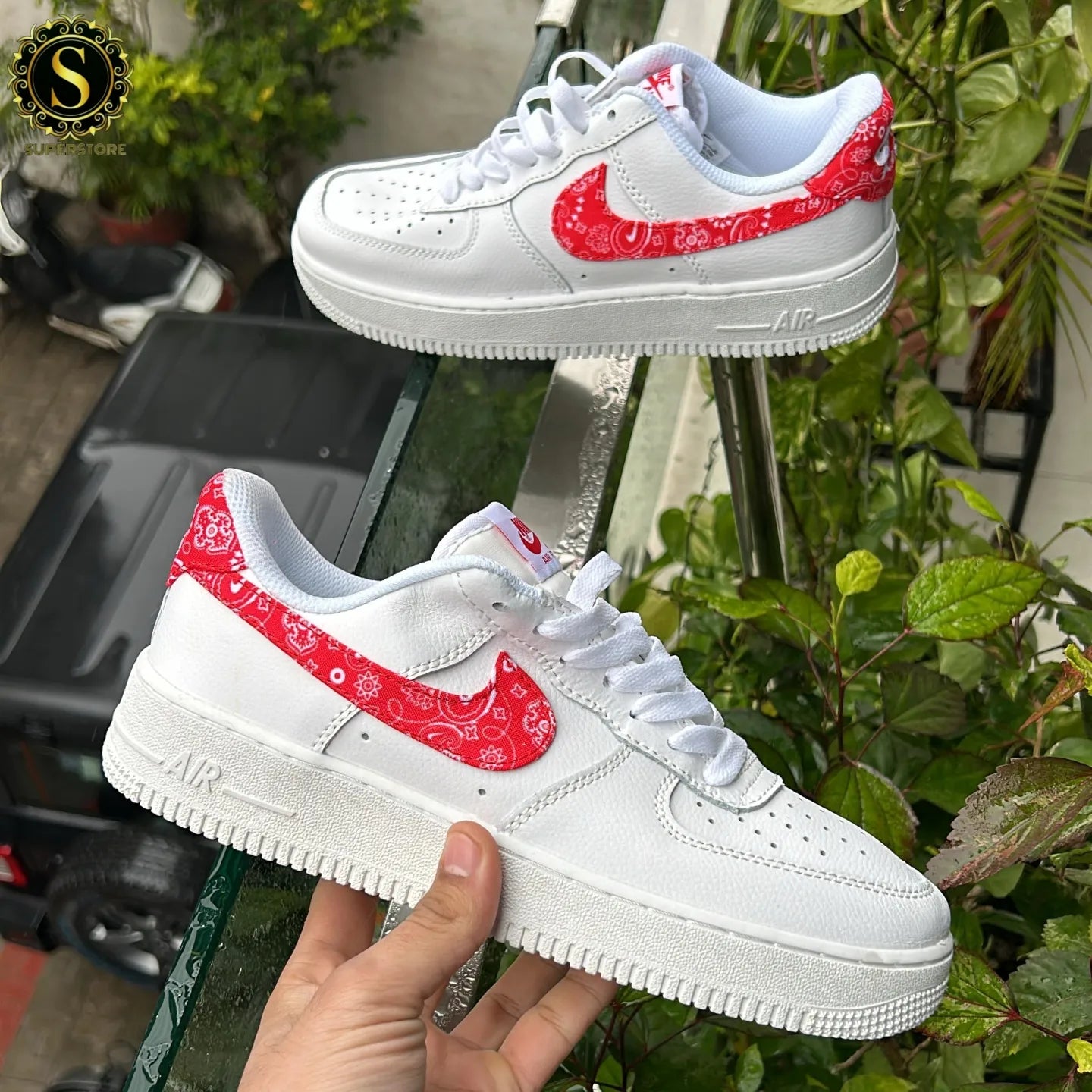 Nike airforce originals red tick