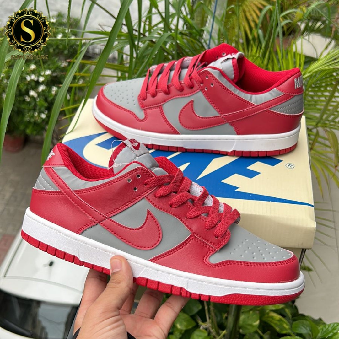 Nike sb dunk low varsity red grey