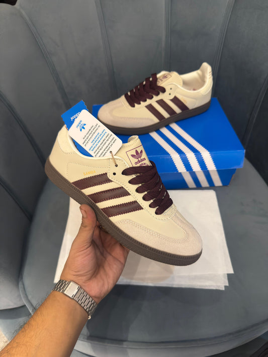 Adidas originals samba white maroon