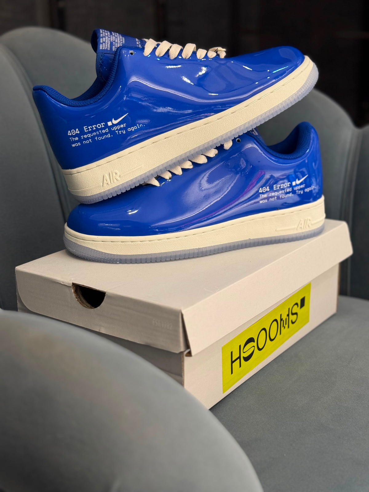 Nike airforce one 404 swoosh error blue