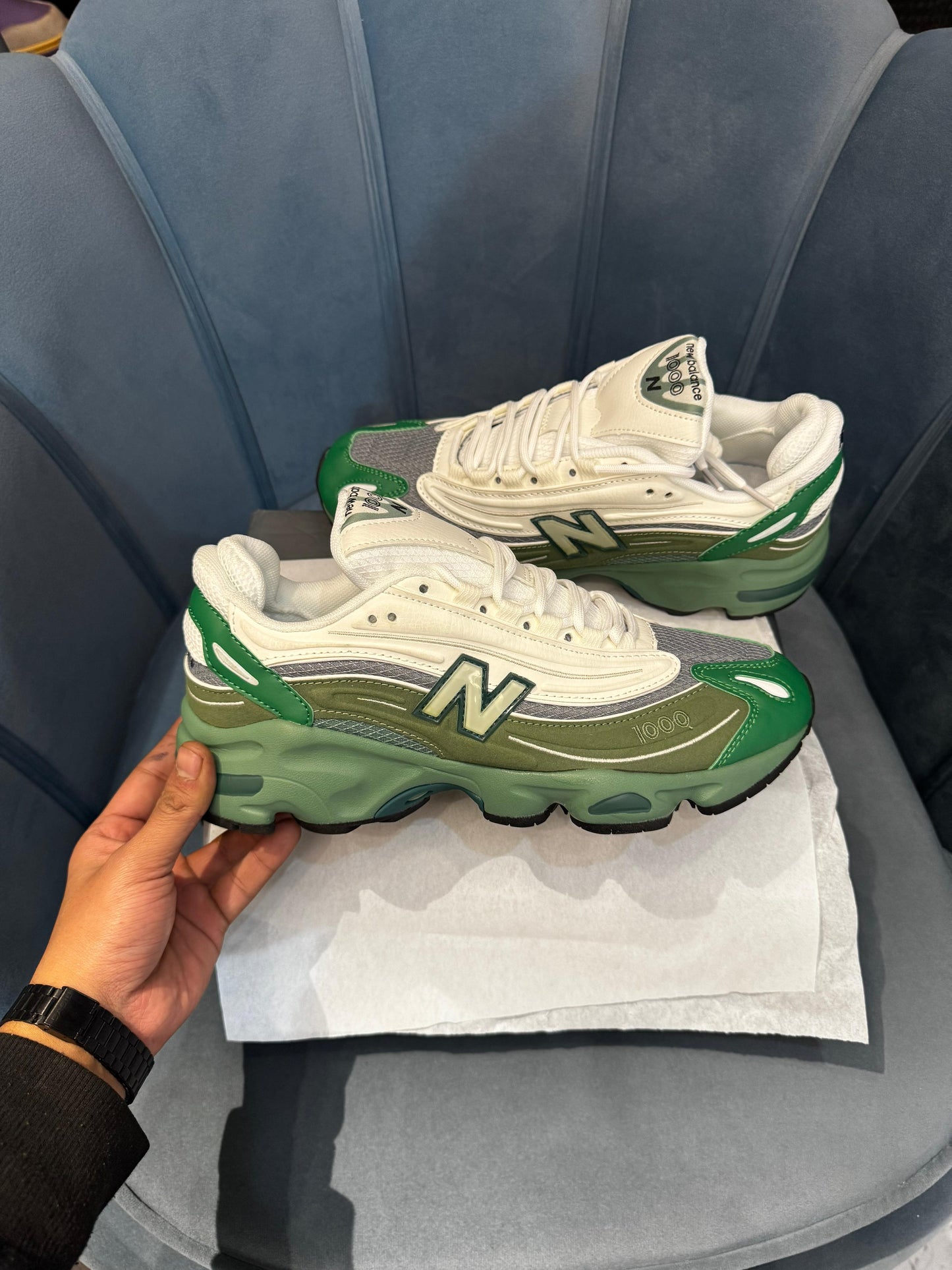 New balance 1000 green/white
