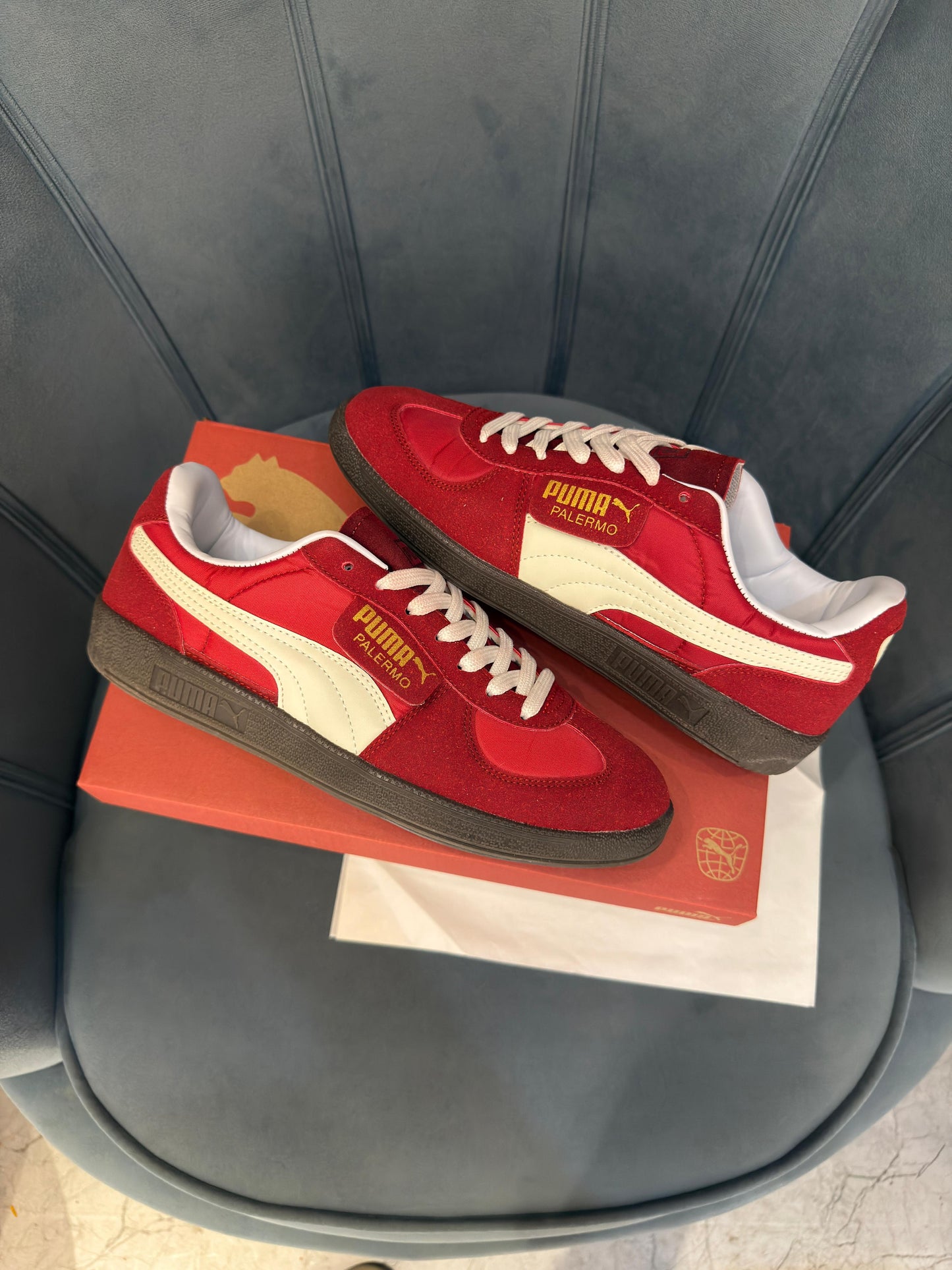 Puma palermo suede red