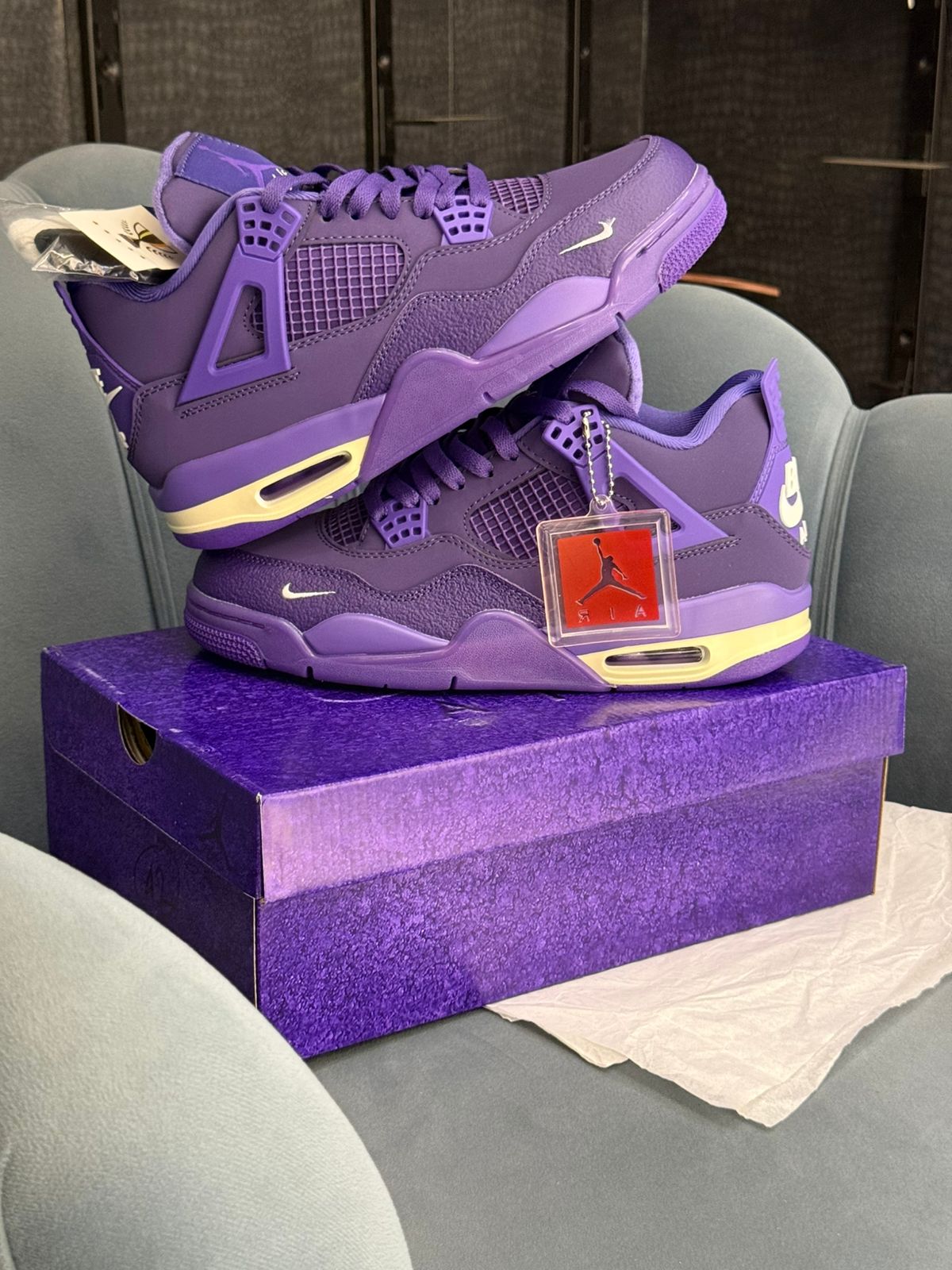 Nike air jordans retro 4 nigel sylvester purple