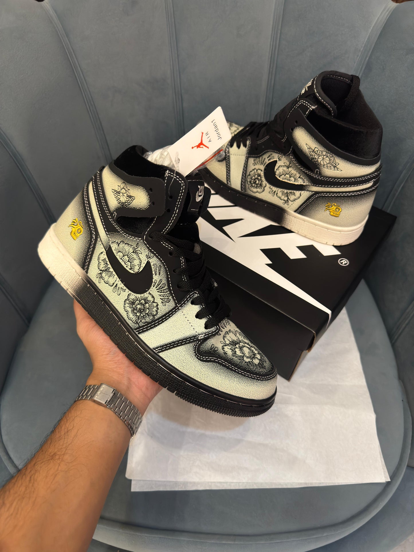 Nike air jordan retro 1 high zoom cmft 2 dia de muertos