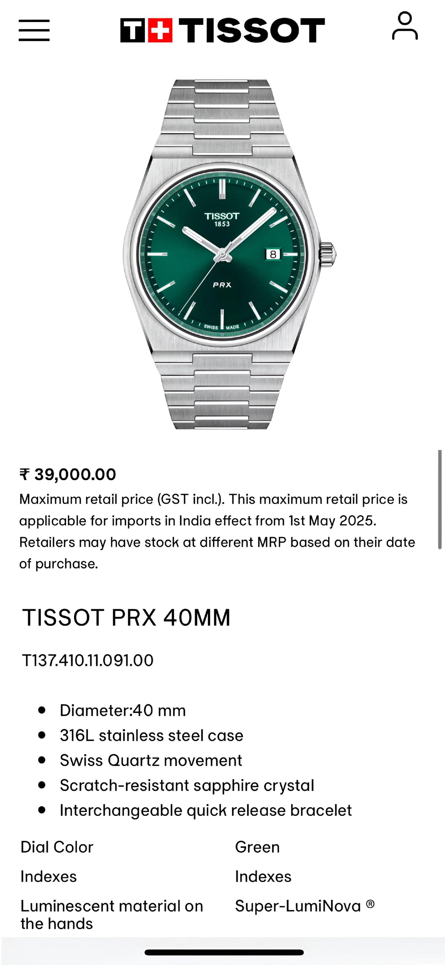 Tissot prx