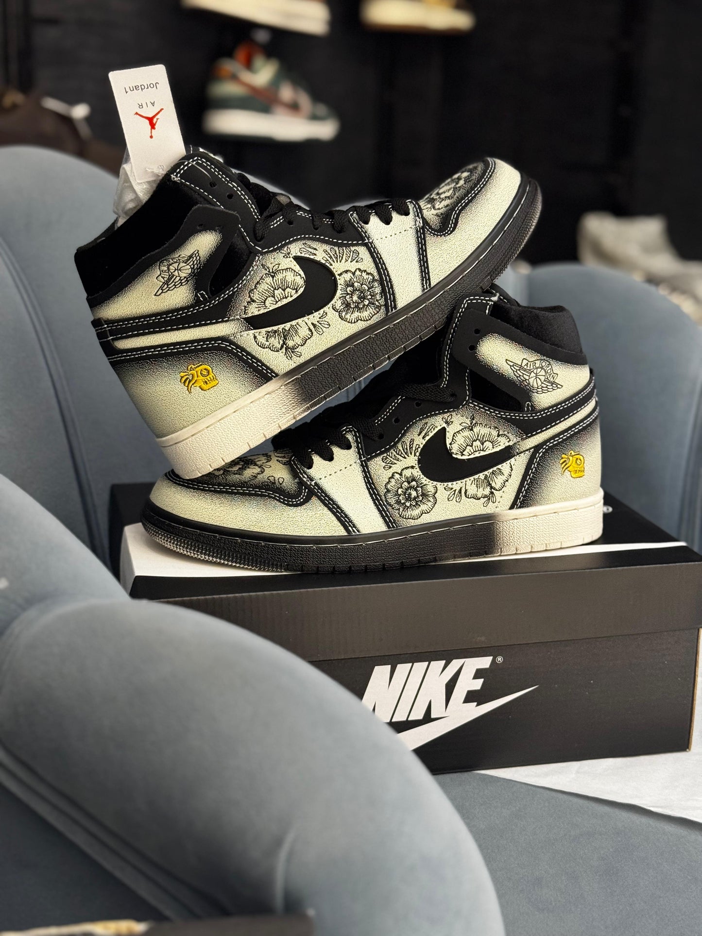 Nike air jordan retro 1 high zoom cmft 2 dia de muertos