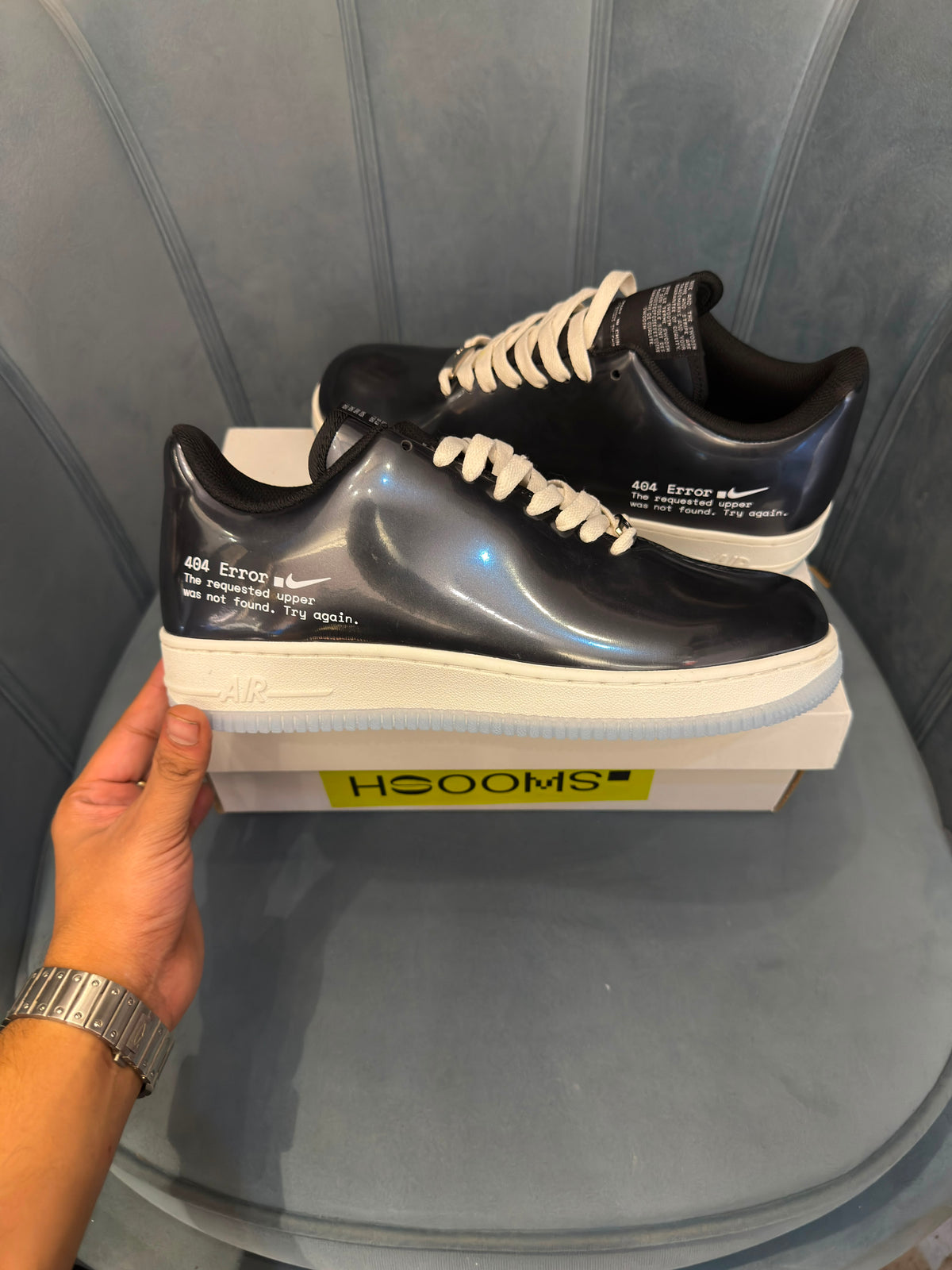 Nike airforce one 404 swoosh error black