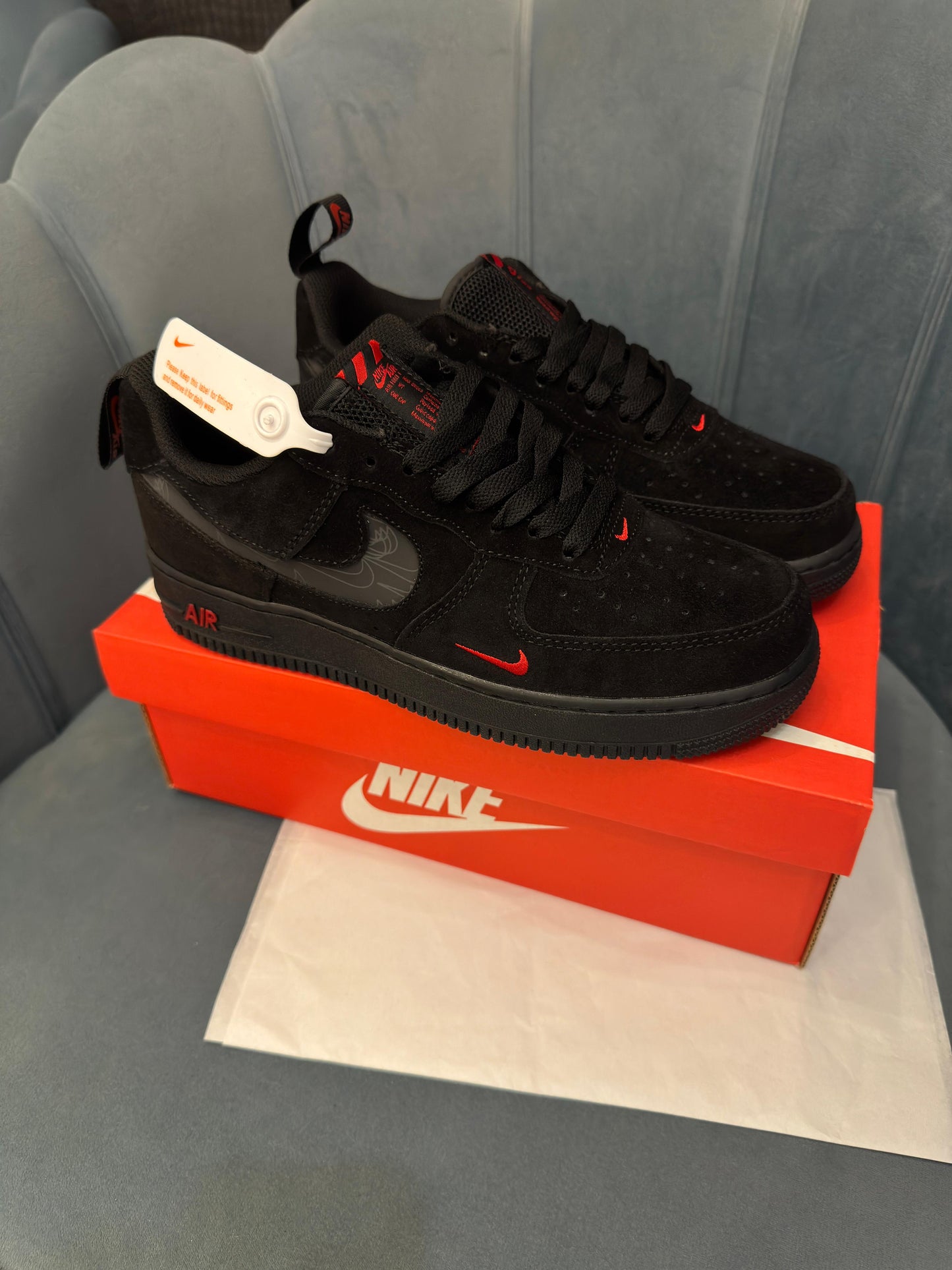 Nike airforce 1 cool black reflective