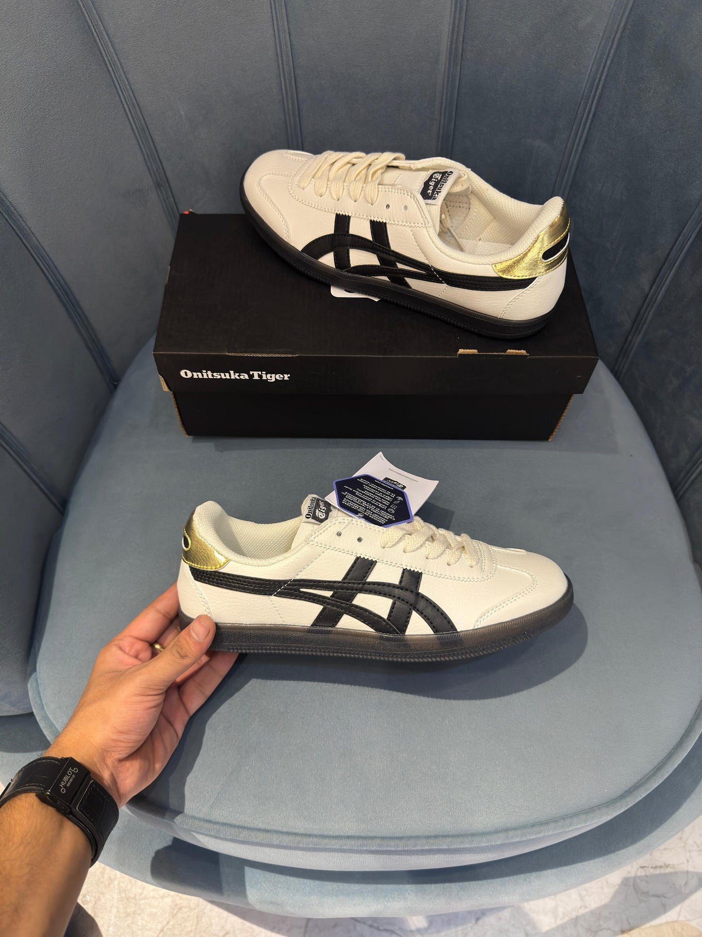 Onitsuka tiger tokuten white black gold
