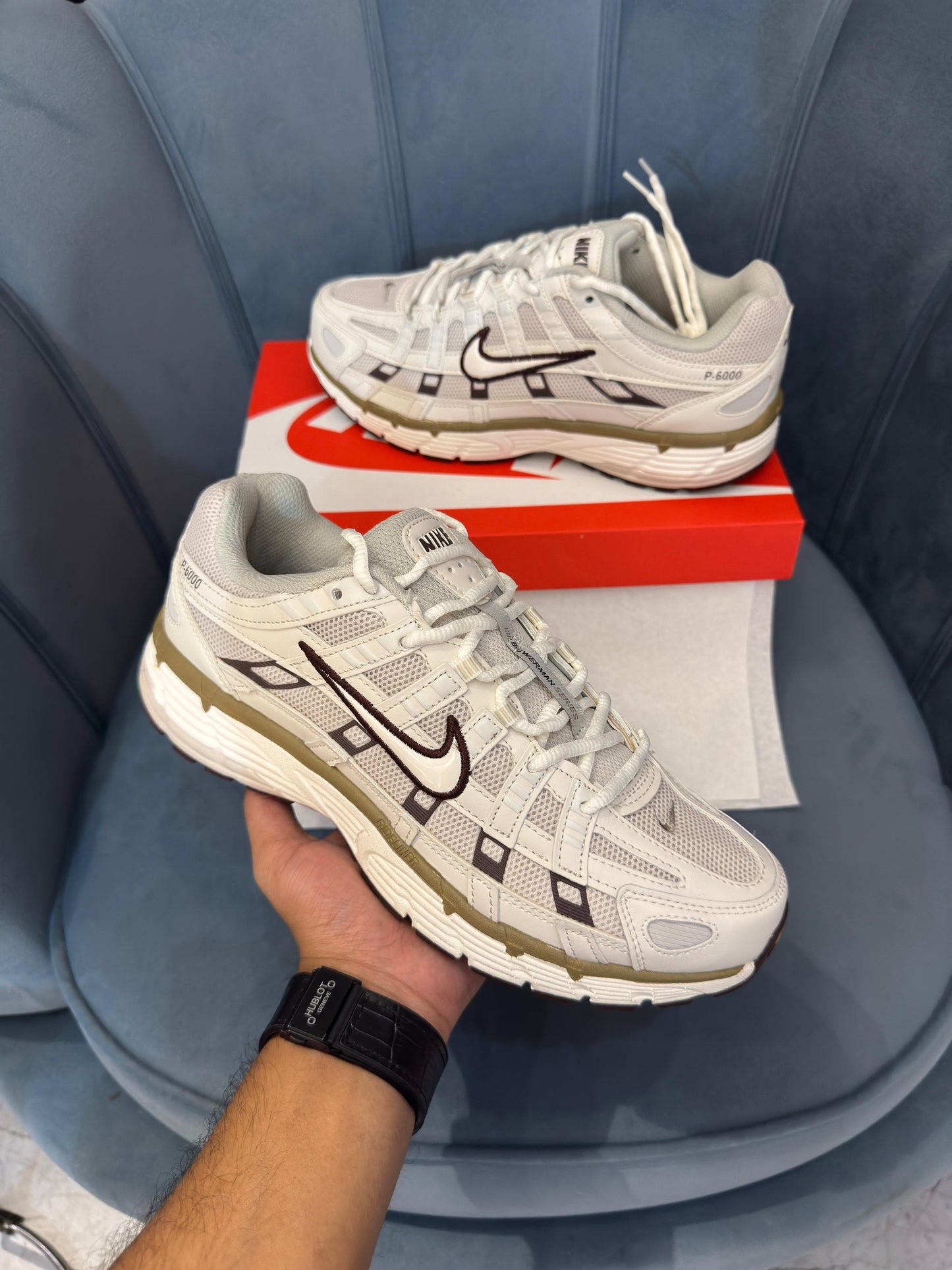 Nike P-6000 trainer light bone