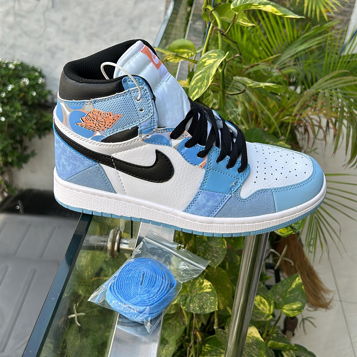 Nike air Jordan 1 spider-man new srs sole glow (blue)