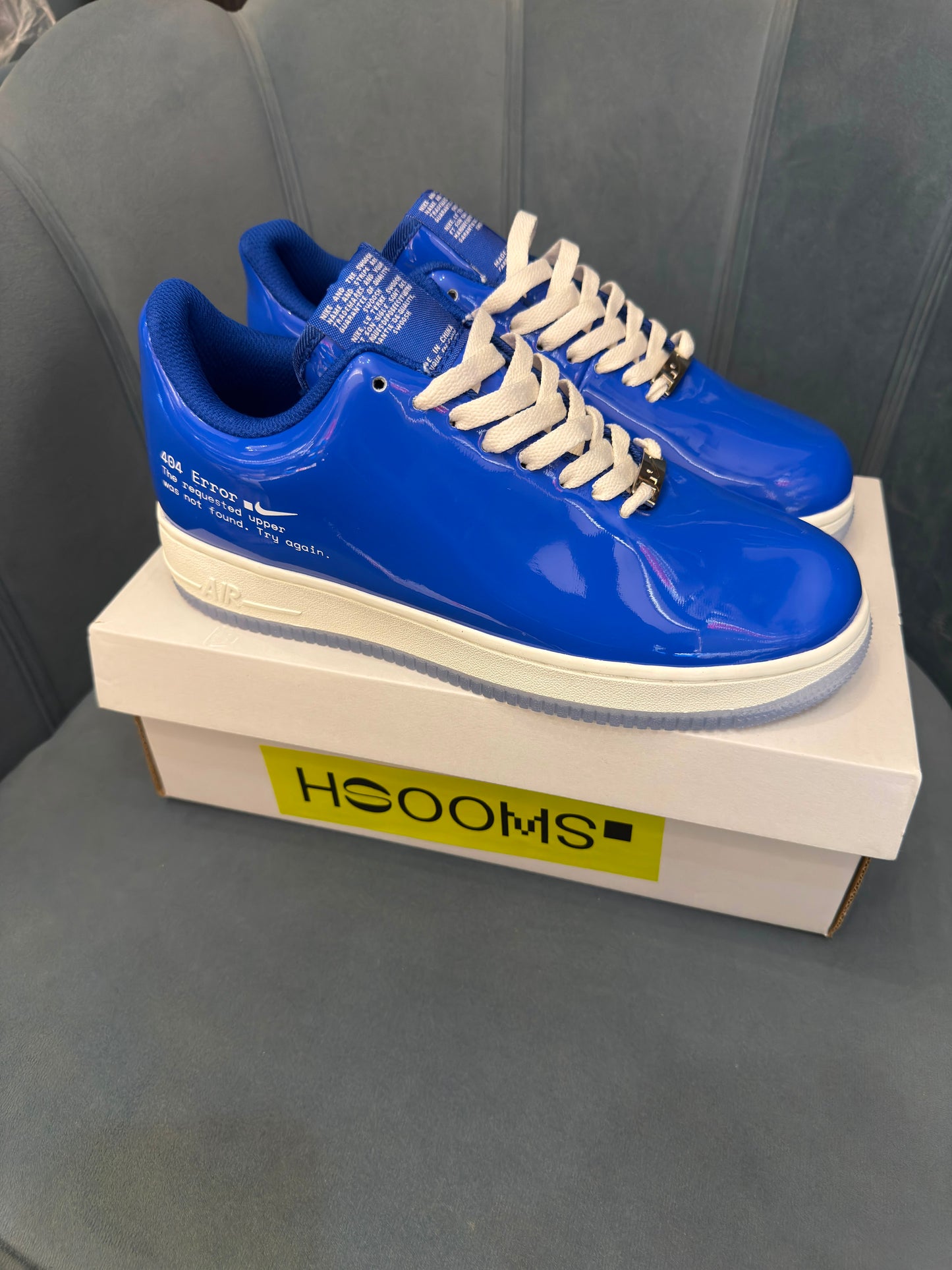Nike airforce one 404 swoosh error blue