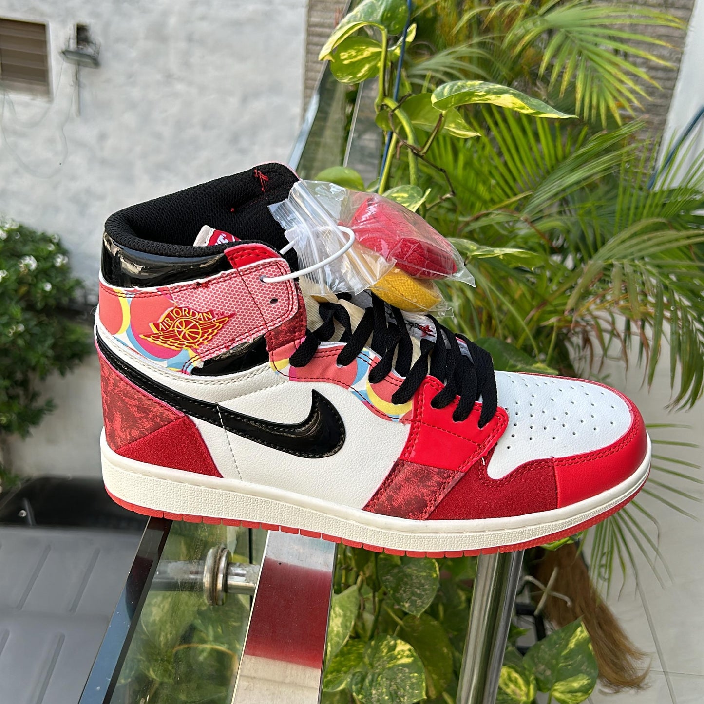 Nike air Jordan 1 spider-man new srs sole glow (red)