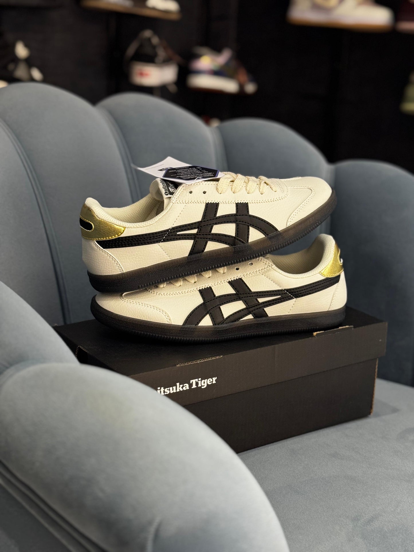 Onitsuka tiger tokuten white black gold