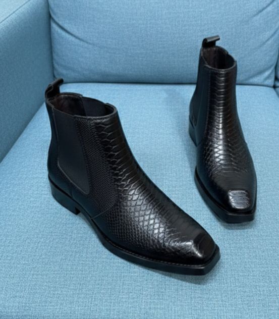 Zara croco chelsea boots