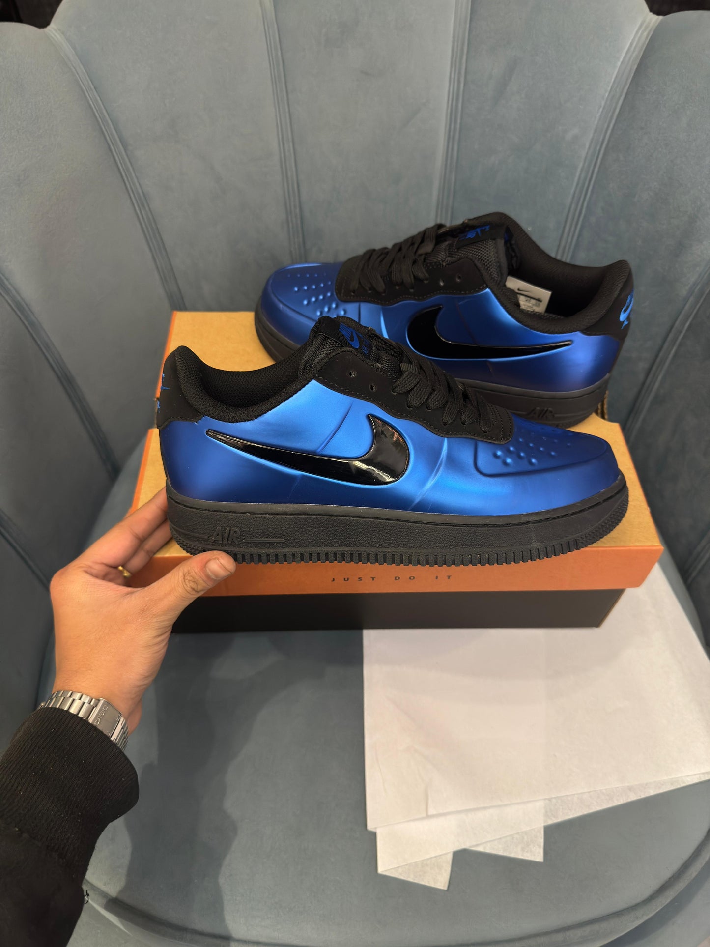 Nike airforce foamposite pro royal blue