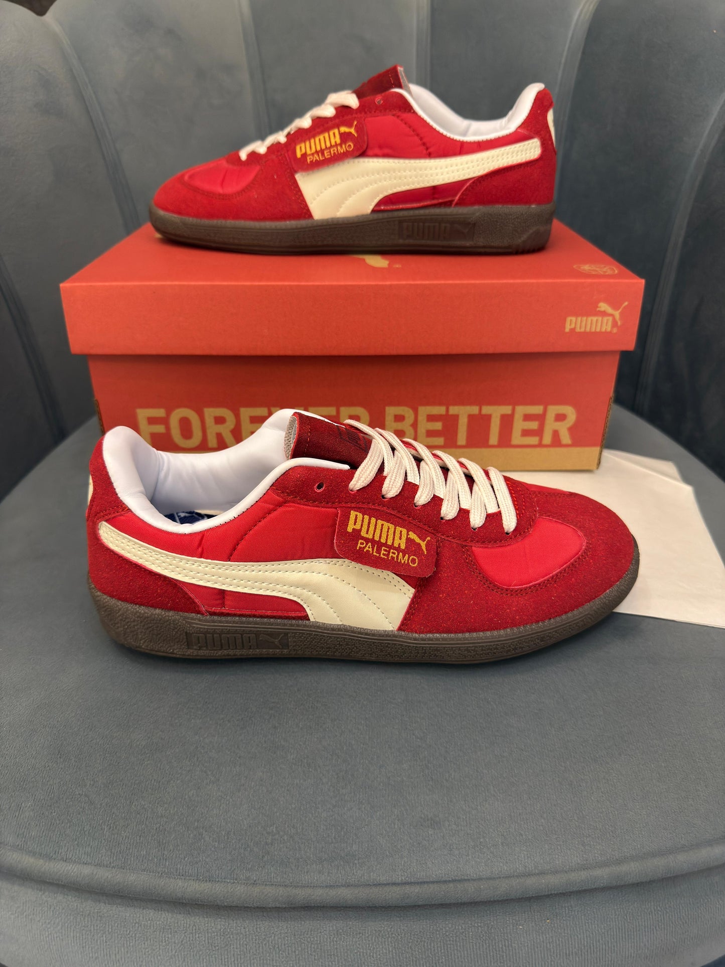 Puma palermo suede red
